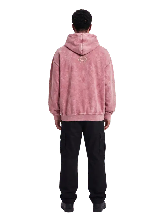 Chill No Rush Oversized Acid Wash Hoodie | Streetwear Egypt
