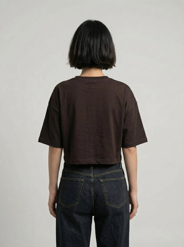 Cropped Oversized T-Shirt | NEX Streetwear Egypt | Basic Cropped T-shirts