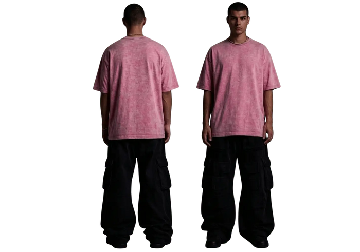 Washed Oversized T-Shirt - Pink