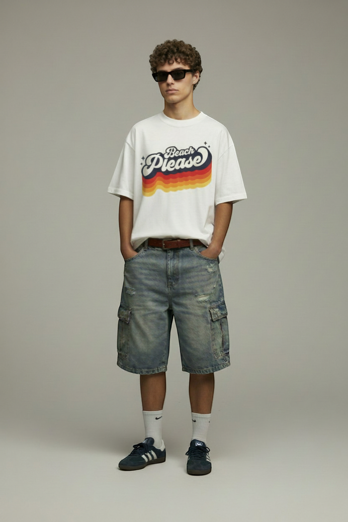 Beach Please - Oversized T-Shirt | NEX Streetwear Egypt | T-Shirts