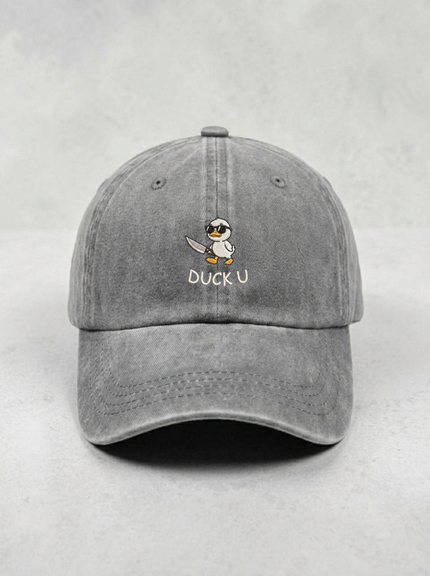 Duck U Washed Cap – Washed Grey – NEX
