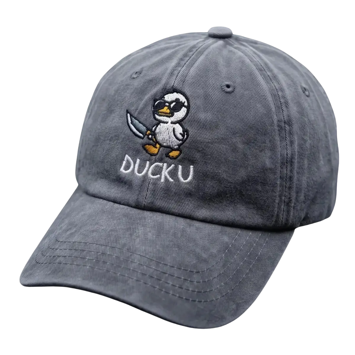 Duck U Washed Cap – Embroidered Streetwear Cap