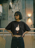 Duck you - Cropped Oversized T-Shirt | NEX Streetwear Egypt | Cropped T-shirts