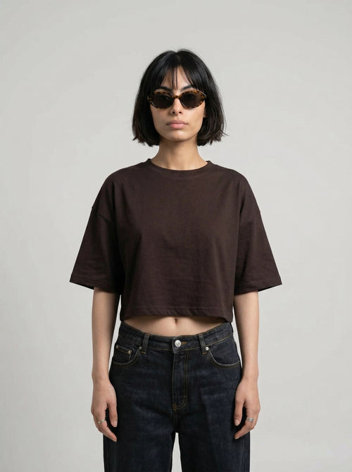 Cropped Oversized T-Shirt | NEX Streetwear Egypt | Basic Cropped T-shirts