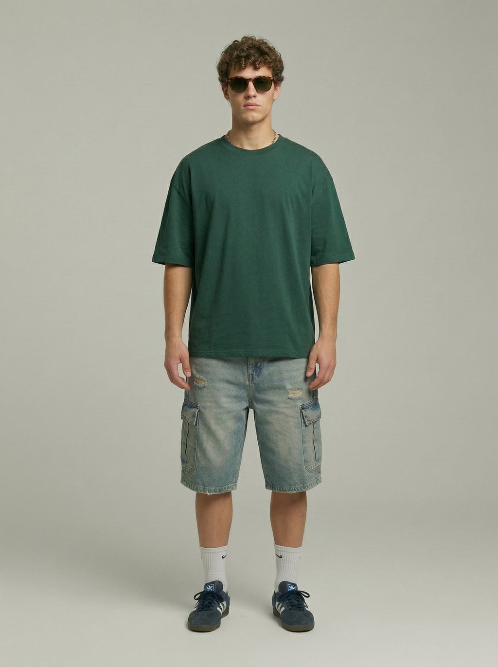 Oversized Green T-Shirt | NEX Streetwear Egypt | Basic T-Shirts