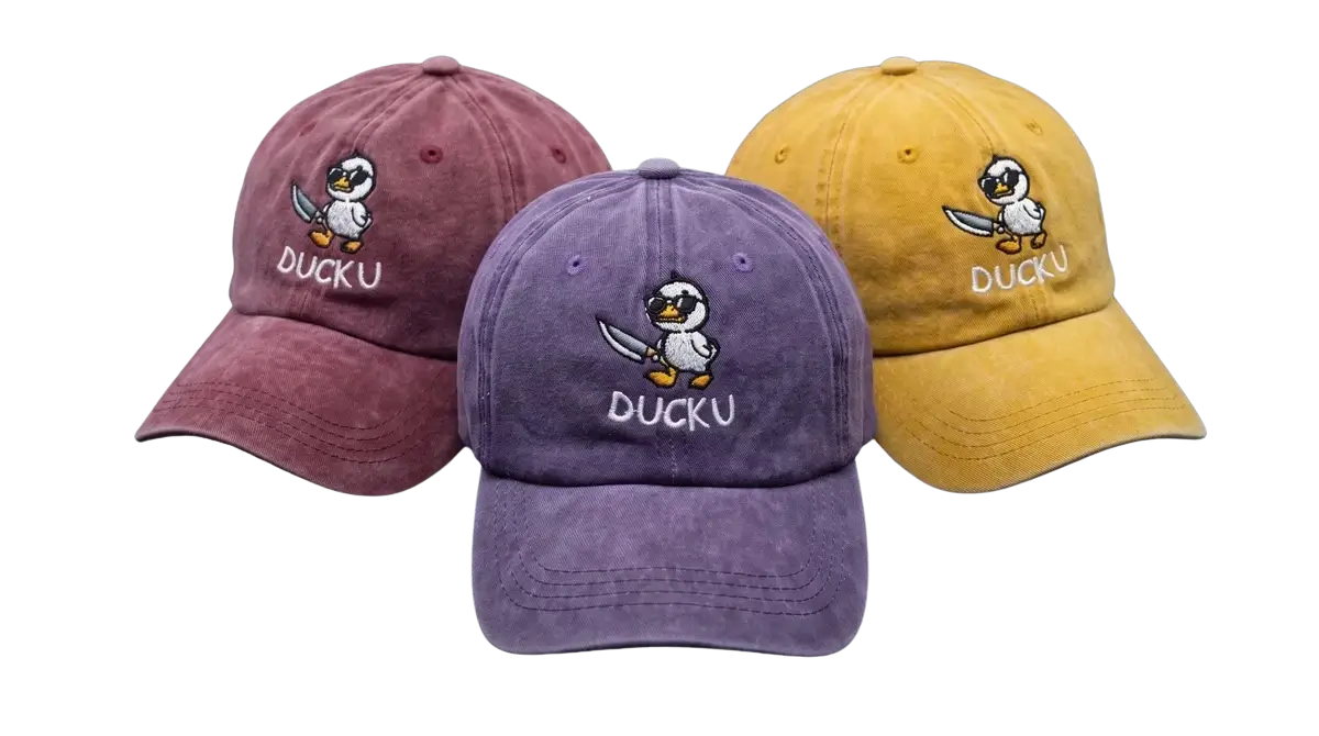 Duck U Washed Cap – Embroidered Streetwear Cap