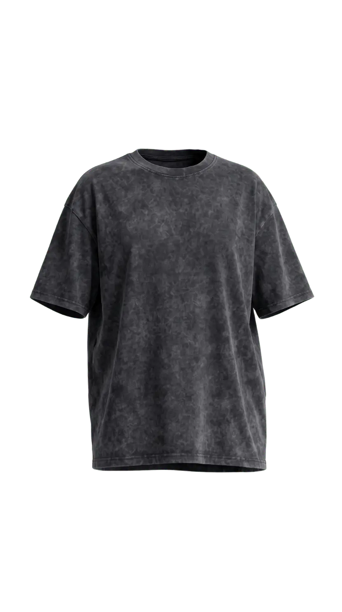 Washed Oversized Unisex T-Shirt - Dark Grey