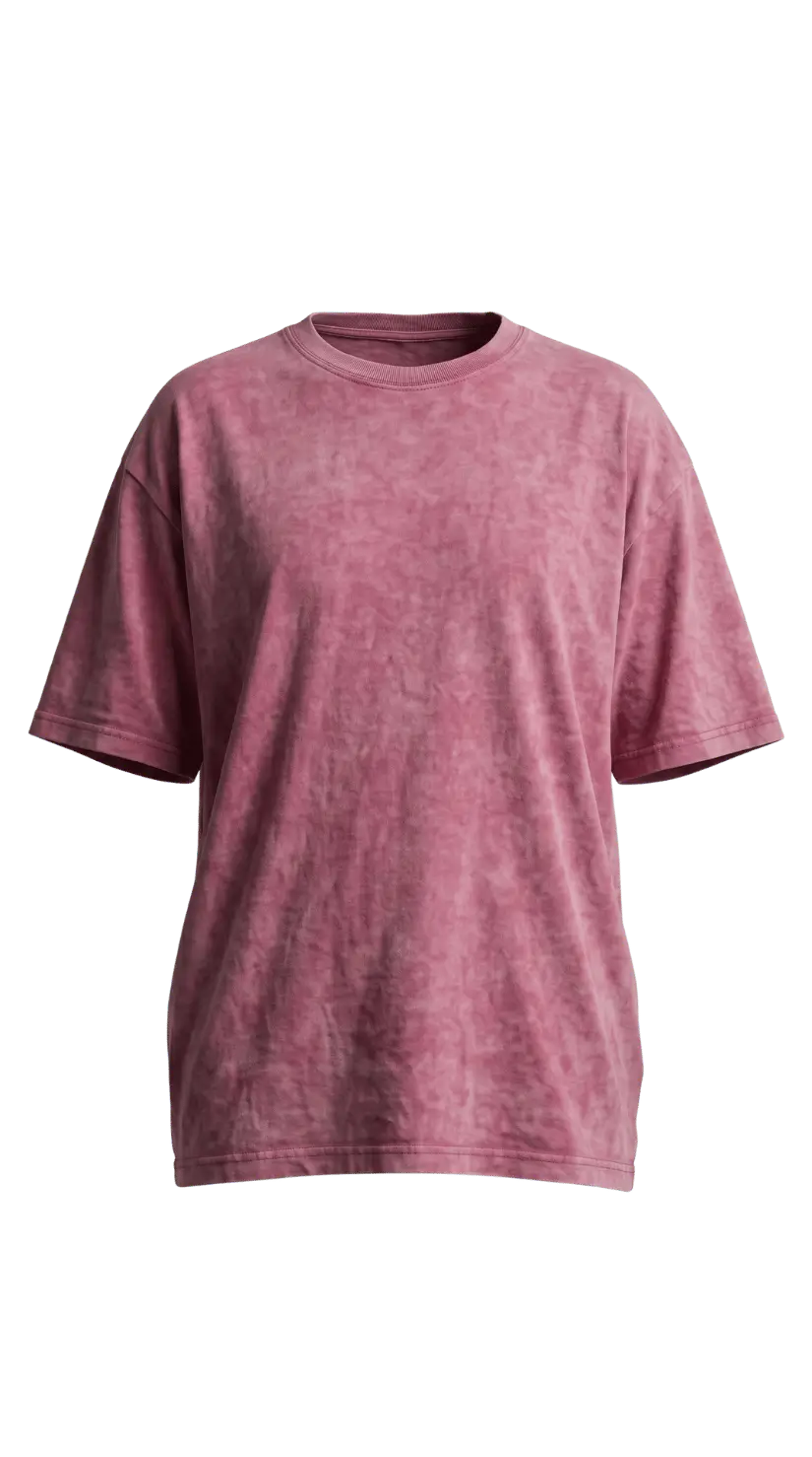 Washed Oversized  T-Shirt - Pink