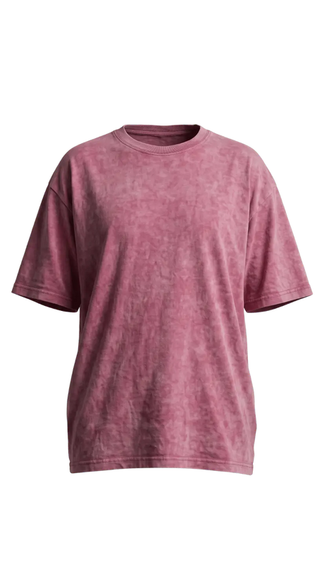 Washed Oversized  T-Shirt - Pink