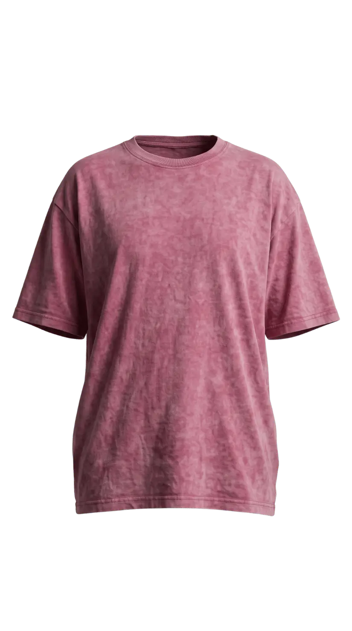Washed Oversized  T-Shirt - Pink