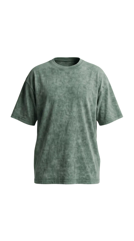 Washed Oversized T-Shirt - Green