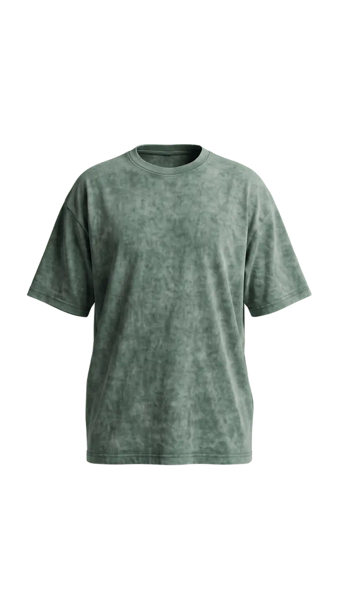 Washed Oversized T-Shirt - Green