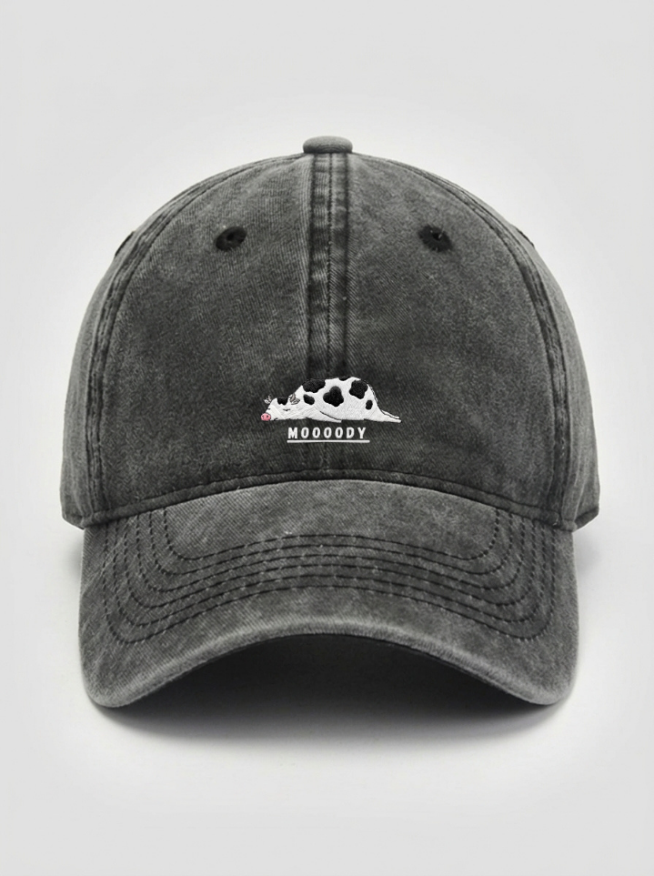 Moooody Washed Cap – Washed Black – NEX