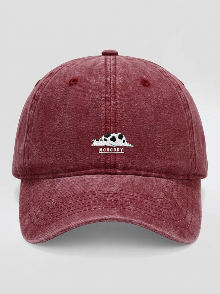 Moooody Washed Cap – Washed Burgundy – NEX
