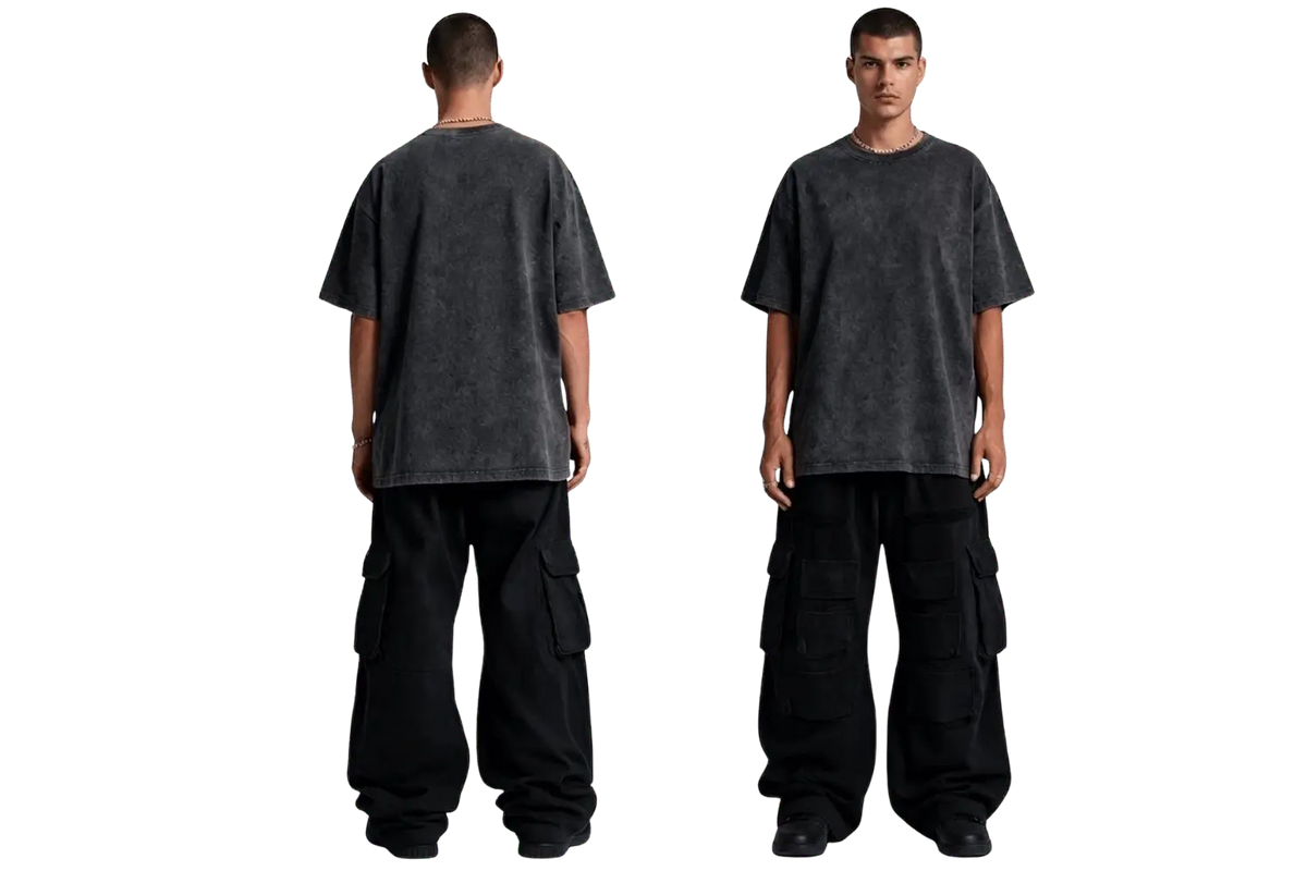 Washed Oversized Unisex T-Shirt - Dark Grey