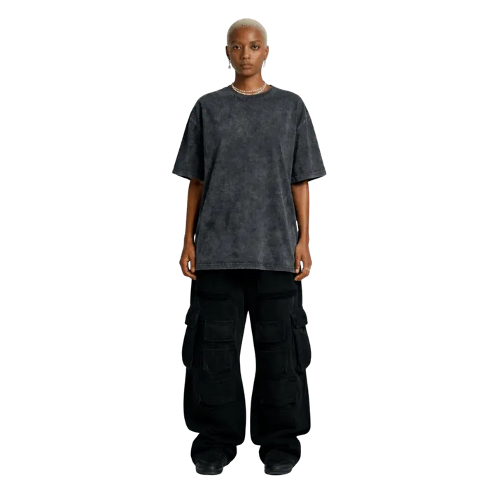 Washed Oversized Unisex T-Shirt - Dark Grey