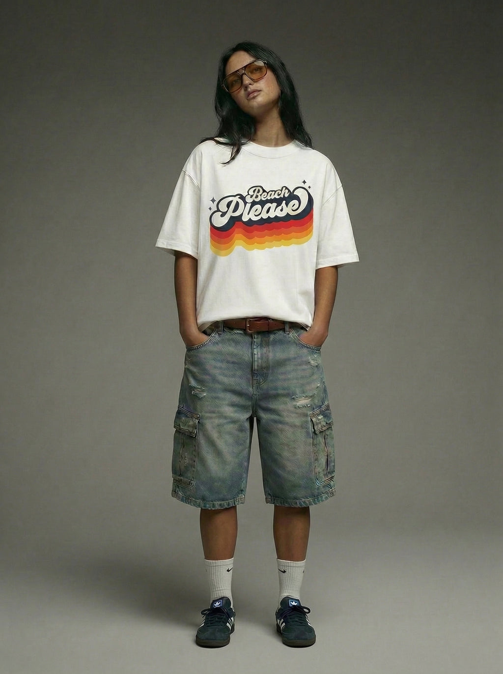 Beach Please - Oversized T-Shirt | NEX Streetwear Egypt | T-Shirts