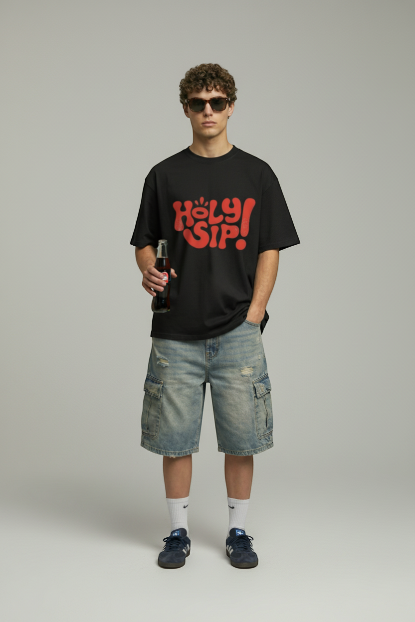 Holy sip! - Oversized T-Shirt | NEX Streetwear Egypt | T-Shirts