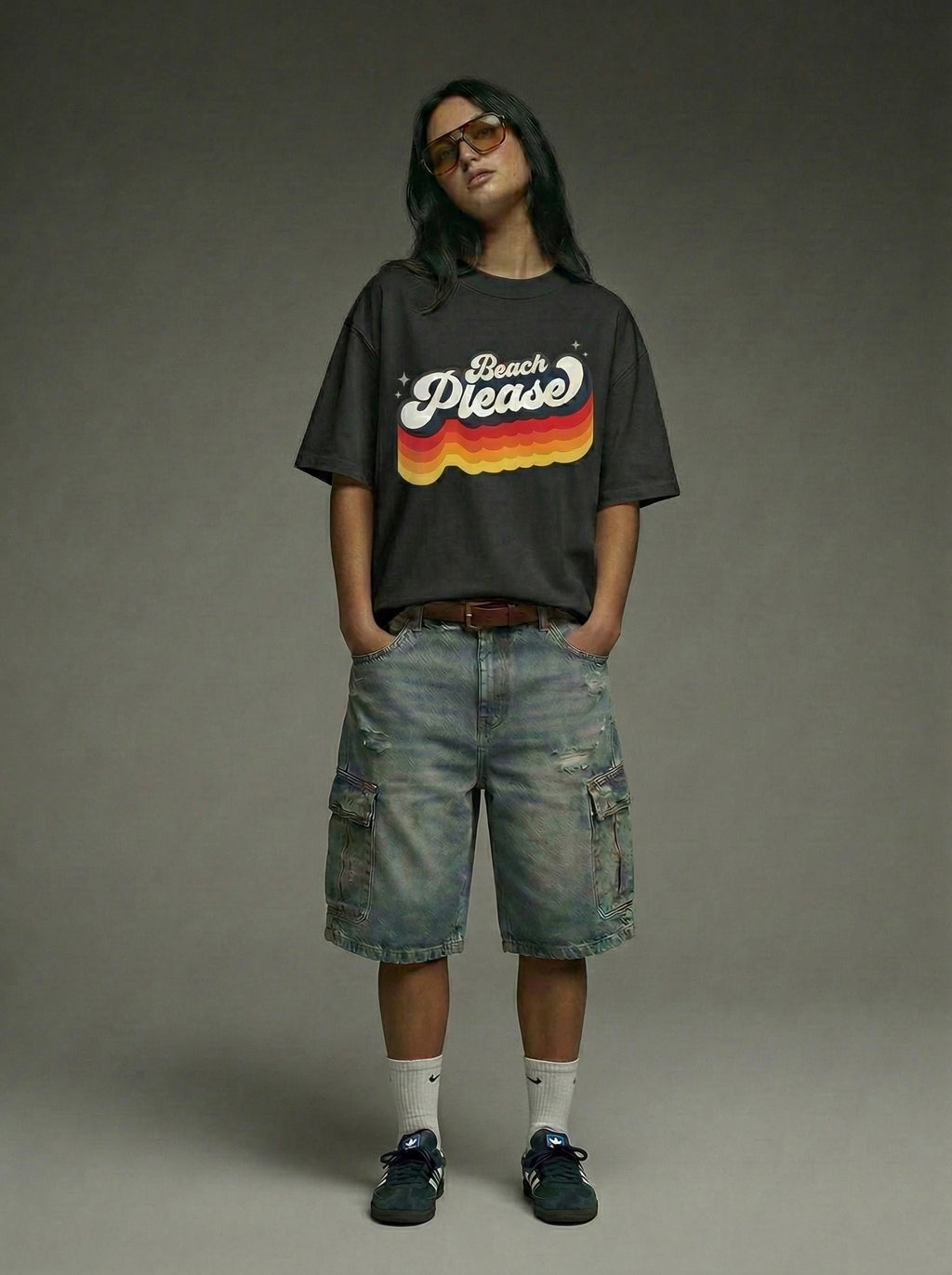 Beach Please - Oversized T-Shirt | NEX Streetwear Egypt | T-Shirts