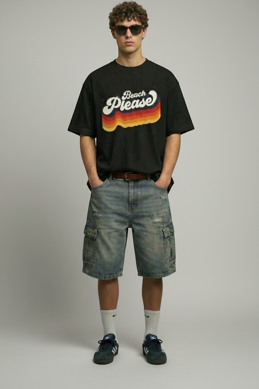 Beach Please - Oversized T-Shirt | NEX Streetwear Egypt | T-Shirts
