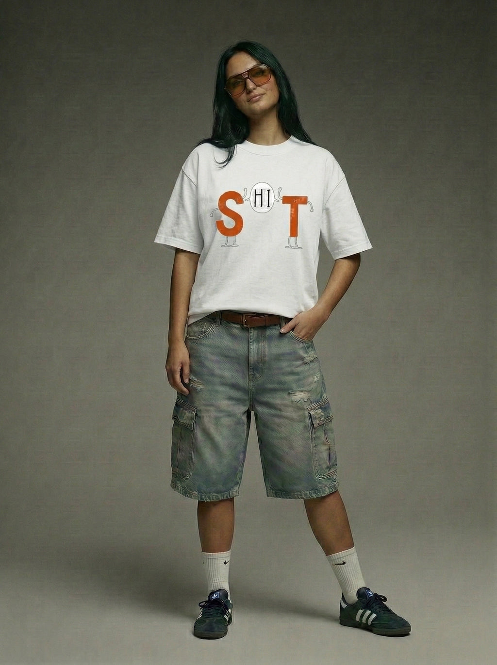 S Hi T - Oversized T-Shirt | NEX Streetwear Egypt | T-Shirts