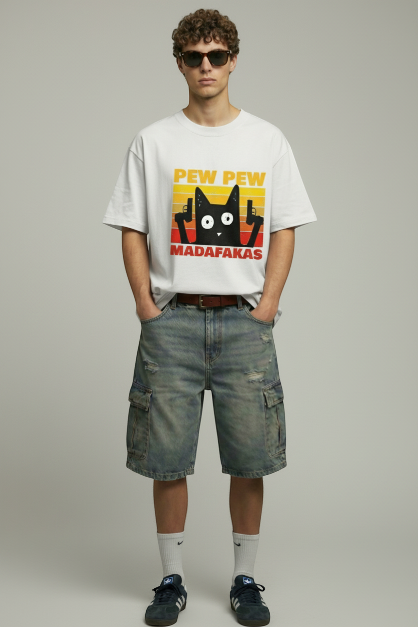 PEW PEW - Oversized T-Shirt | NEX Streetwear Egypt | T-Shirts