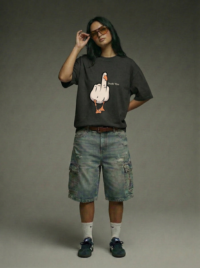 Duck You - Oversized T-Shirt | NEX Streetwear Egypt | T-Shirts