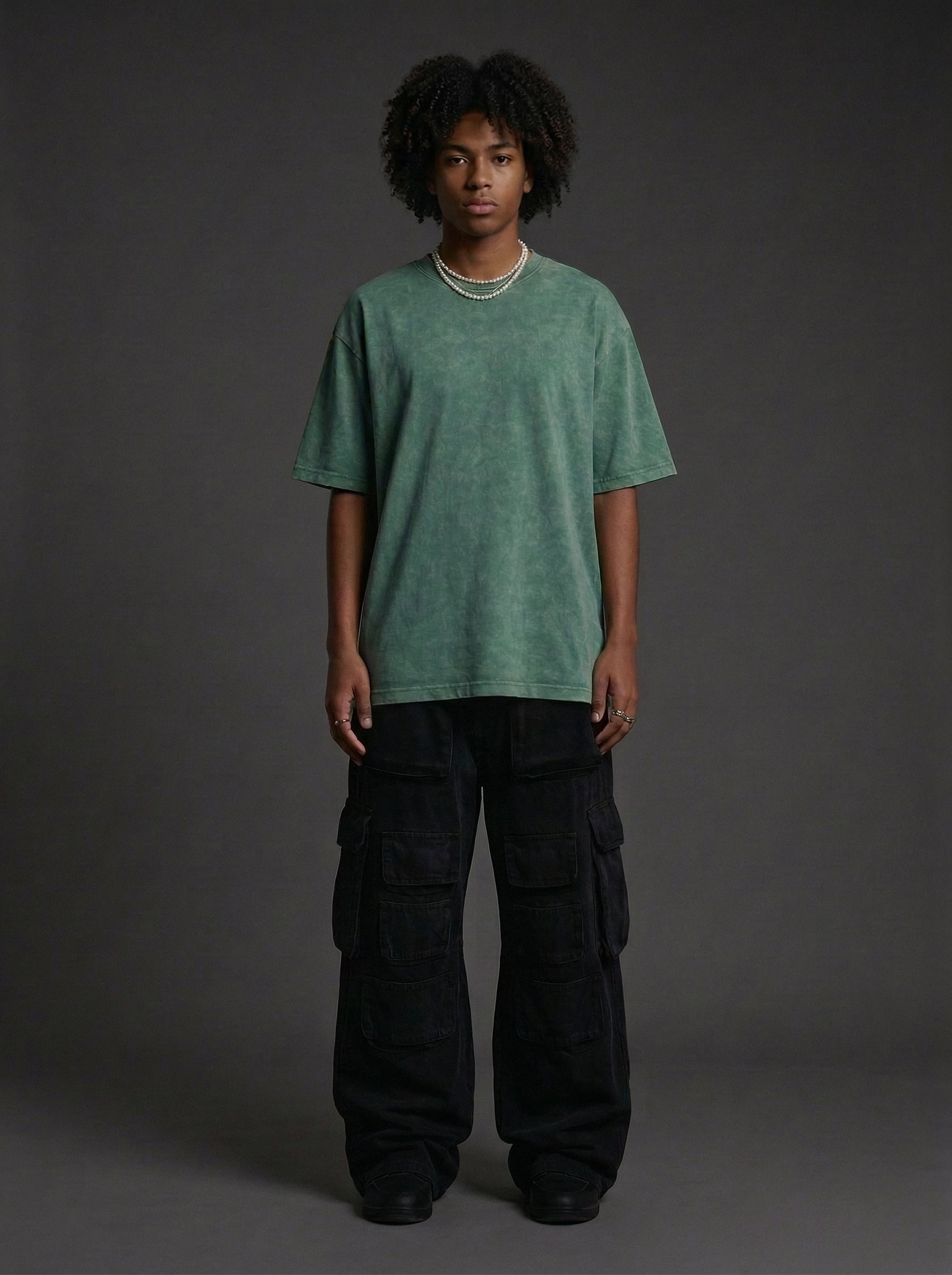 Washed Oversized Unisex T-Shirt - Green