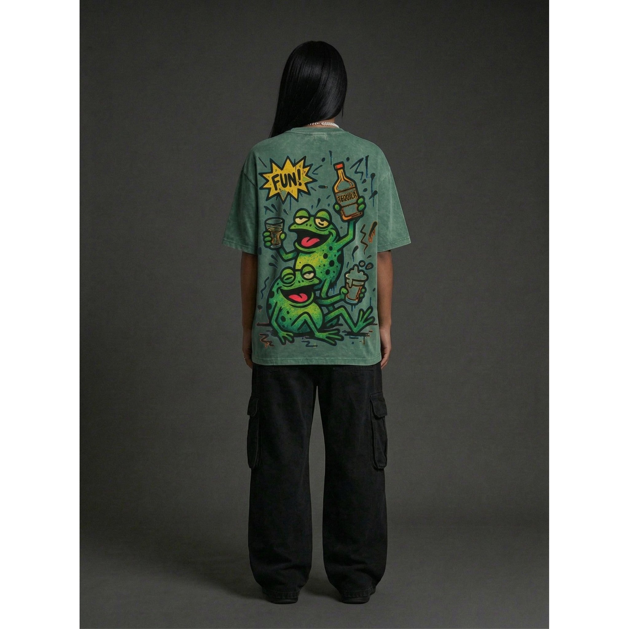 Dancing frogs - Washed Oversized Unisex