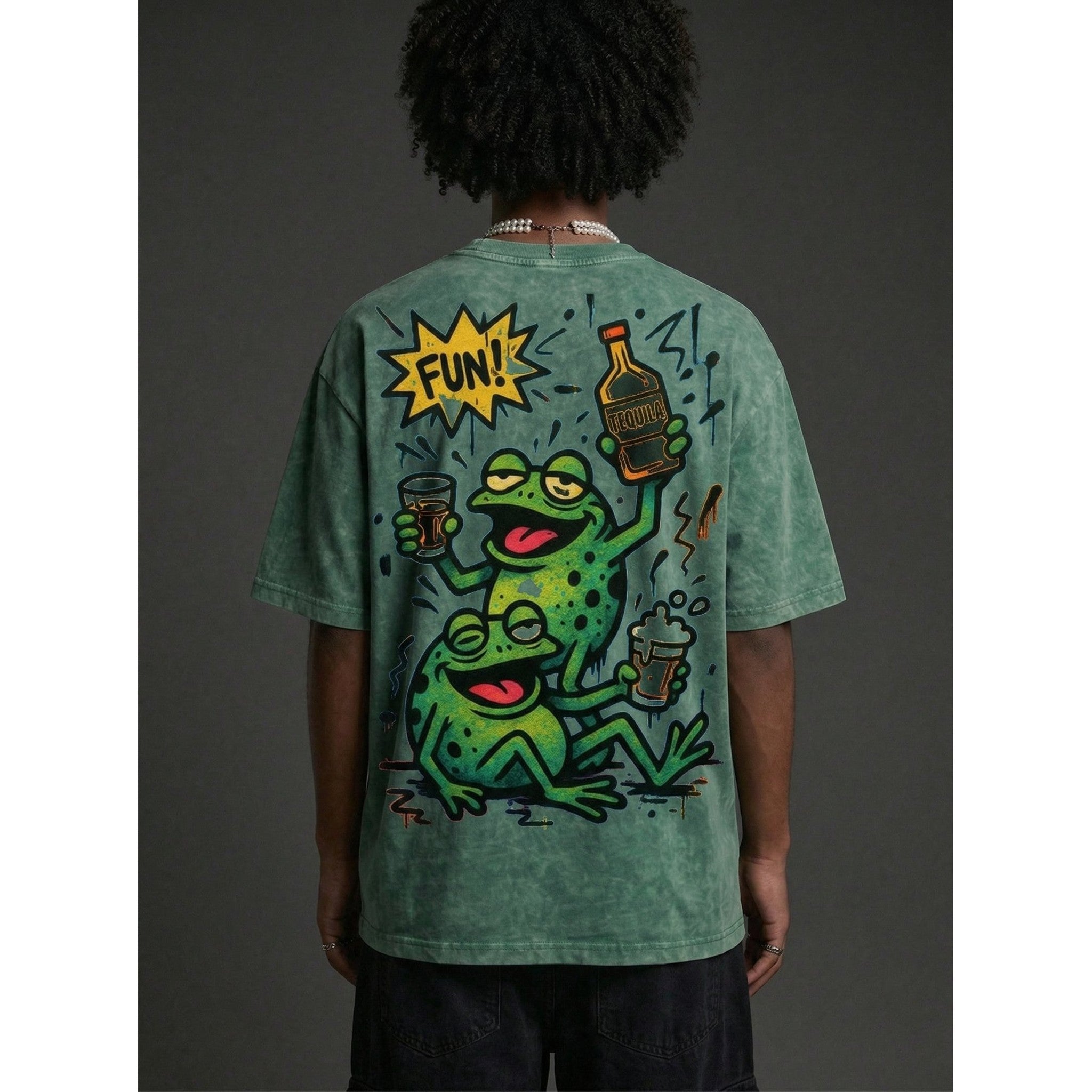 Dancing frogs - Washed Oversized Unisex