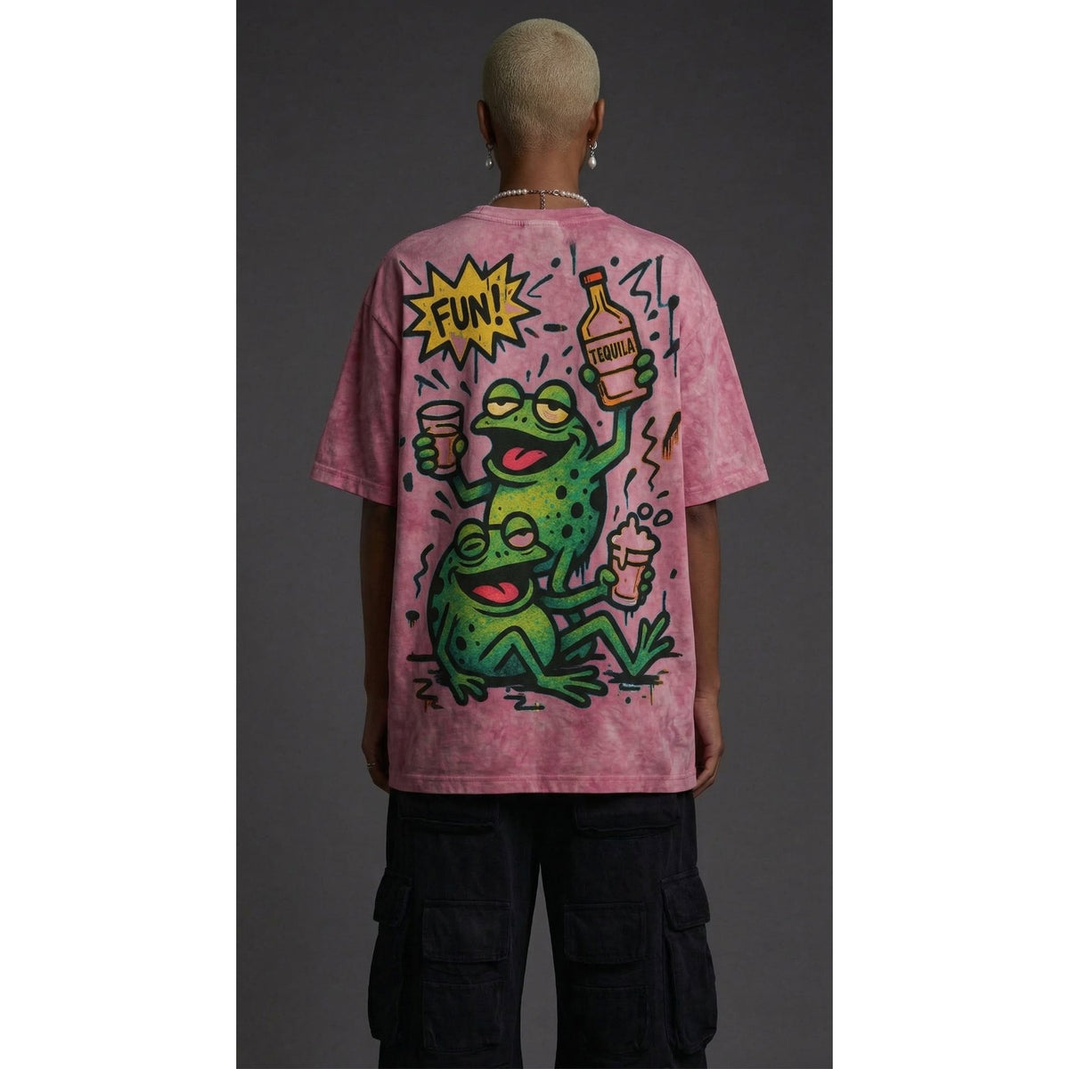 Dancing frogs - Washed Oversized | NEX Streetwear Egypt | T-Shirts