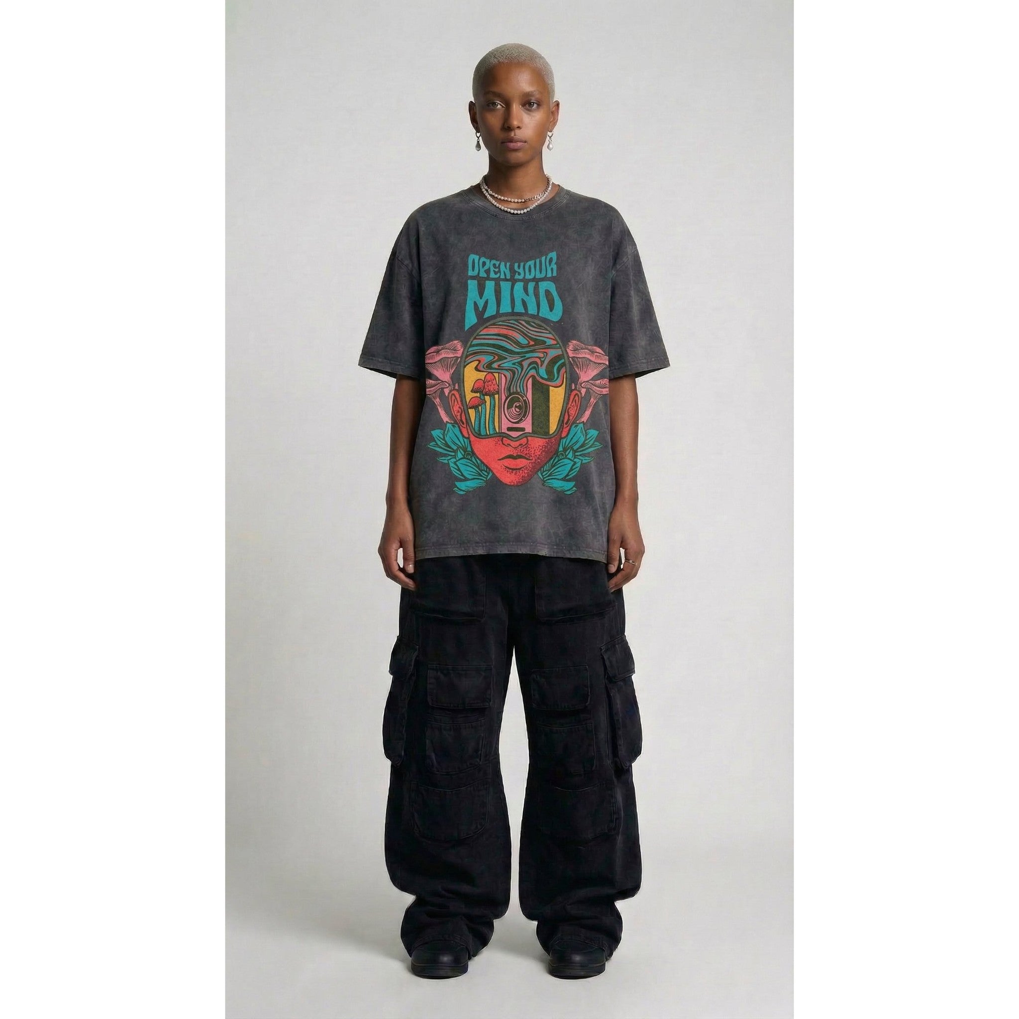 Open you mind - Washed Oversized Unisex t-shirt