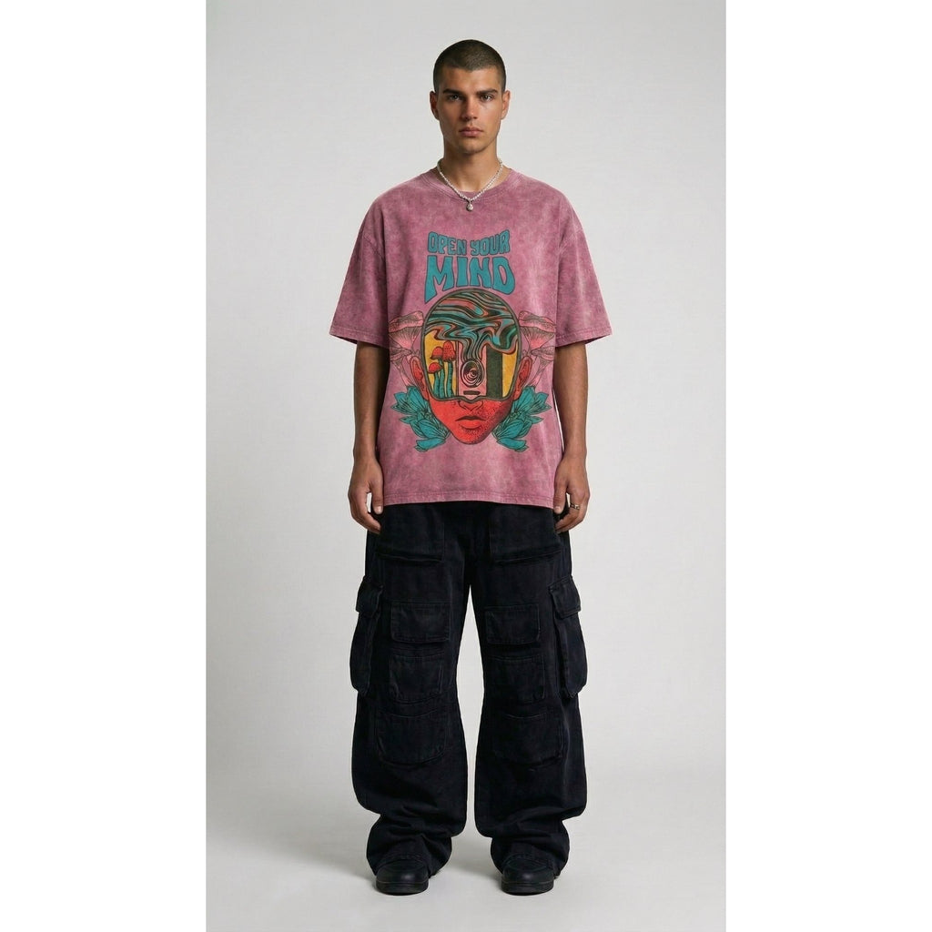 Open you mind - Washed Oversized Unisex t-shirt
