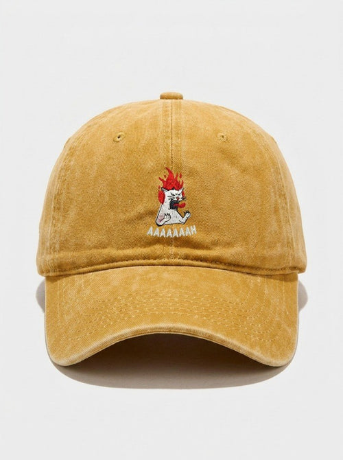 AAAAAAH Cat Washed Cap – Washed Mustard – NEX