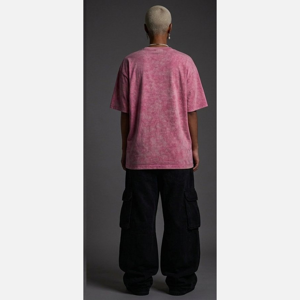 Washed Oversized T-Shirt - Pink | NEX Streetwear Egypt | Basic T-Shirts