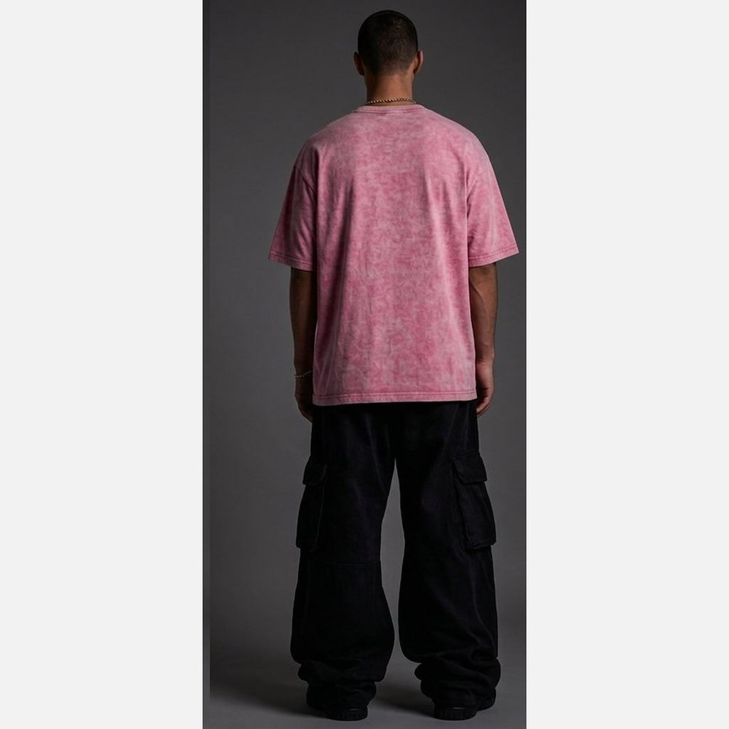 Washed Oversized T-Shirt - Pink | NEX Streetwear Egypt | Basic T-Shirts