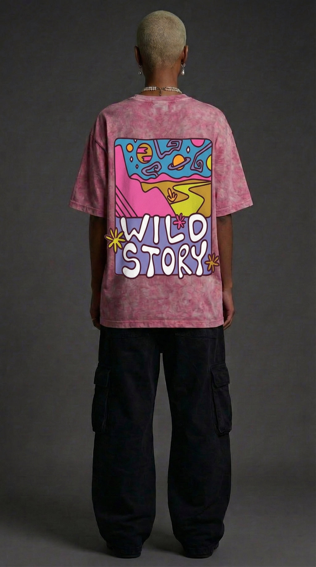 Wild Story- Washed Oversized T-Shirt | NEX Streetwear Egypt | T-Shirts