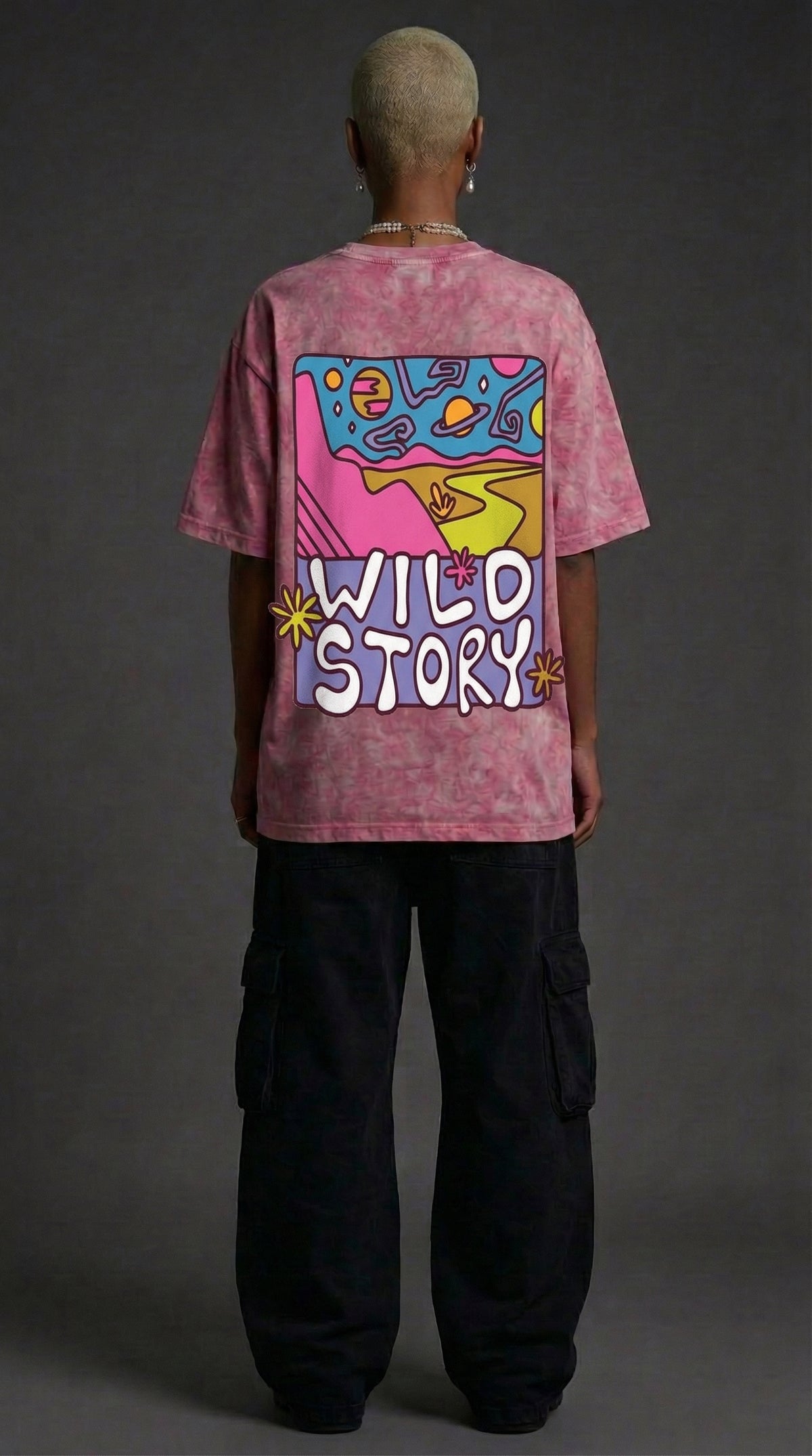 Wild Story- Washed Oversized T-Shirt | NEX Streetwear Egypt | T-Shirts