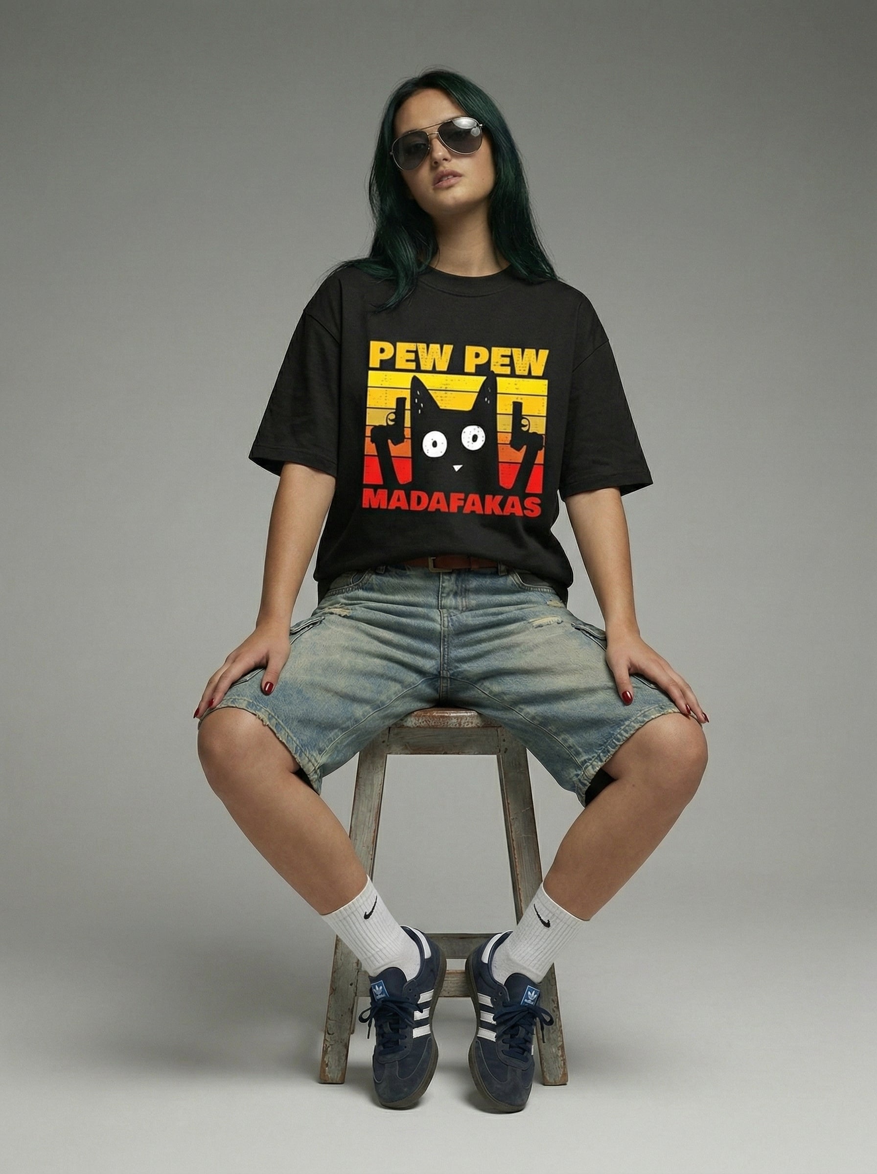 PEW PEW - Oversized T-Shirt | NEX Streetwear Egypt | T-Shirts