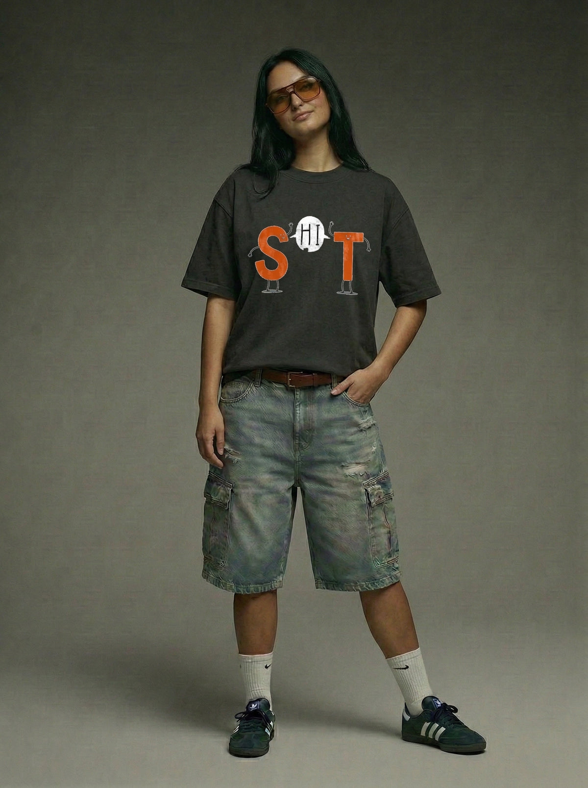 S Hi T - Oversized T-Shirt | NEX Streetwear Egypt | T-Shirts