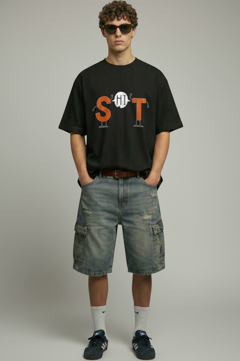 S Hi T - Oversized T-Shirt | NEX Streetwear Egypt | T-Shirts