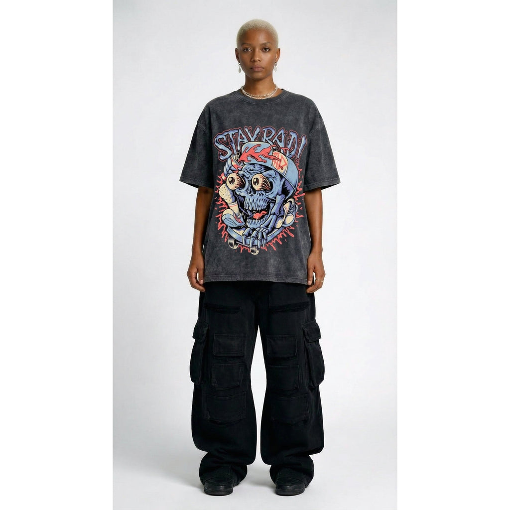 STAY BAD - Washed Oversized T-shirt | NEX Streetwear Egypt | T-Shirts
