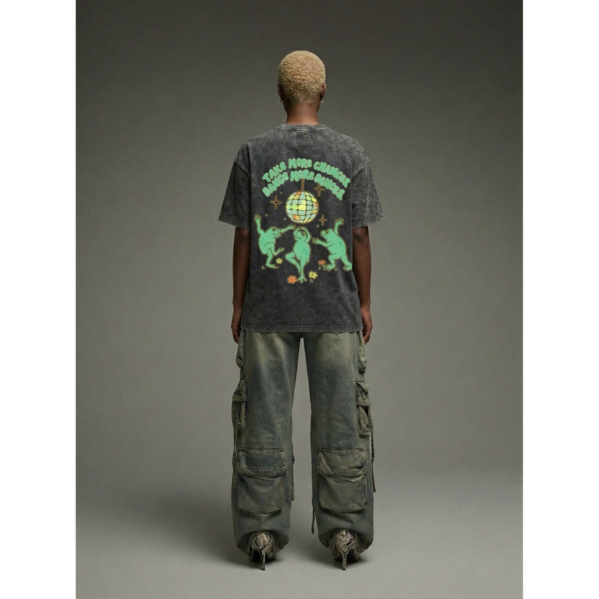Dance More Dances- Washed Oversized Unisex | NEX Streetwear Egypt | T-Shirts