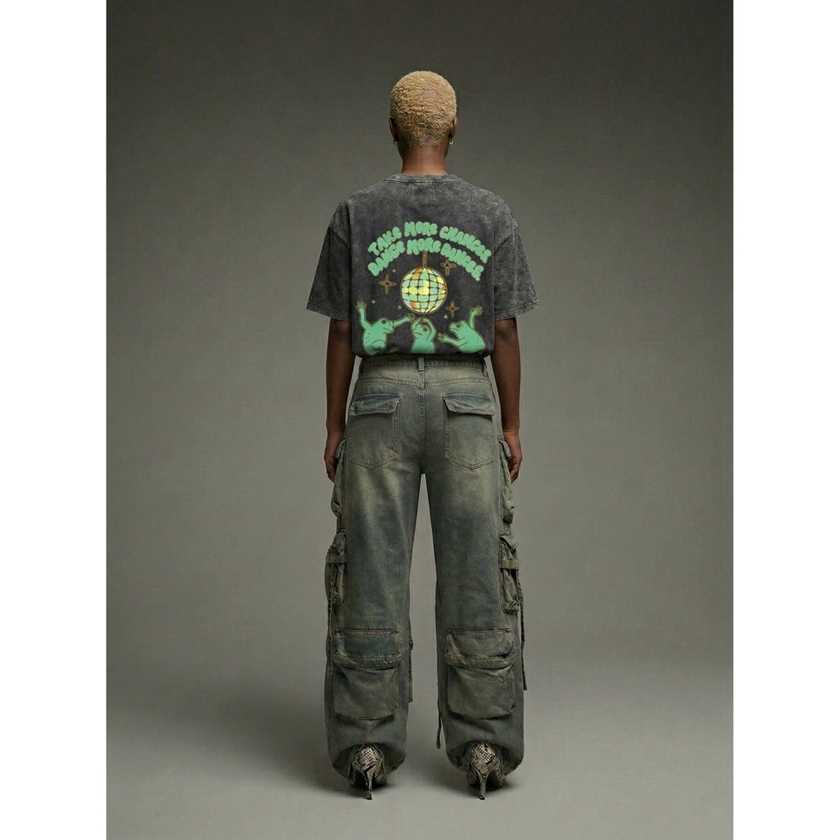 Dance More Dances- Washed Oversized Unisex | NEX Streetwear Egypt | T-Shirts