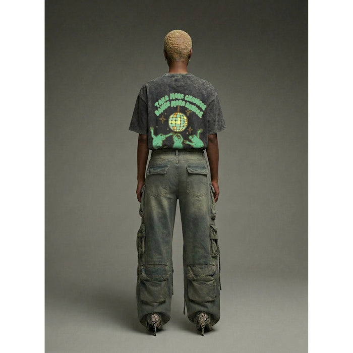 Dance More Dances- Washed Oversized Unisex | NEX Streetwear Egypt | T-Shirts