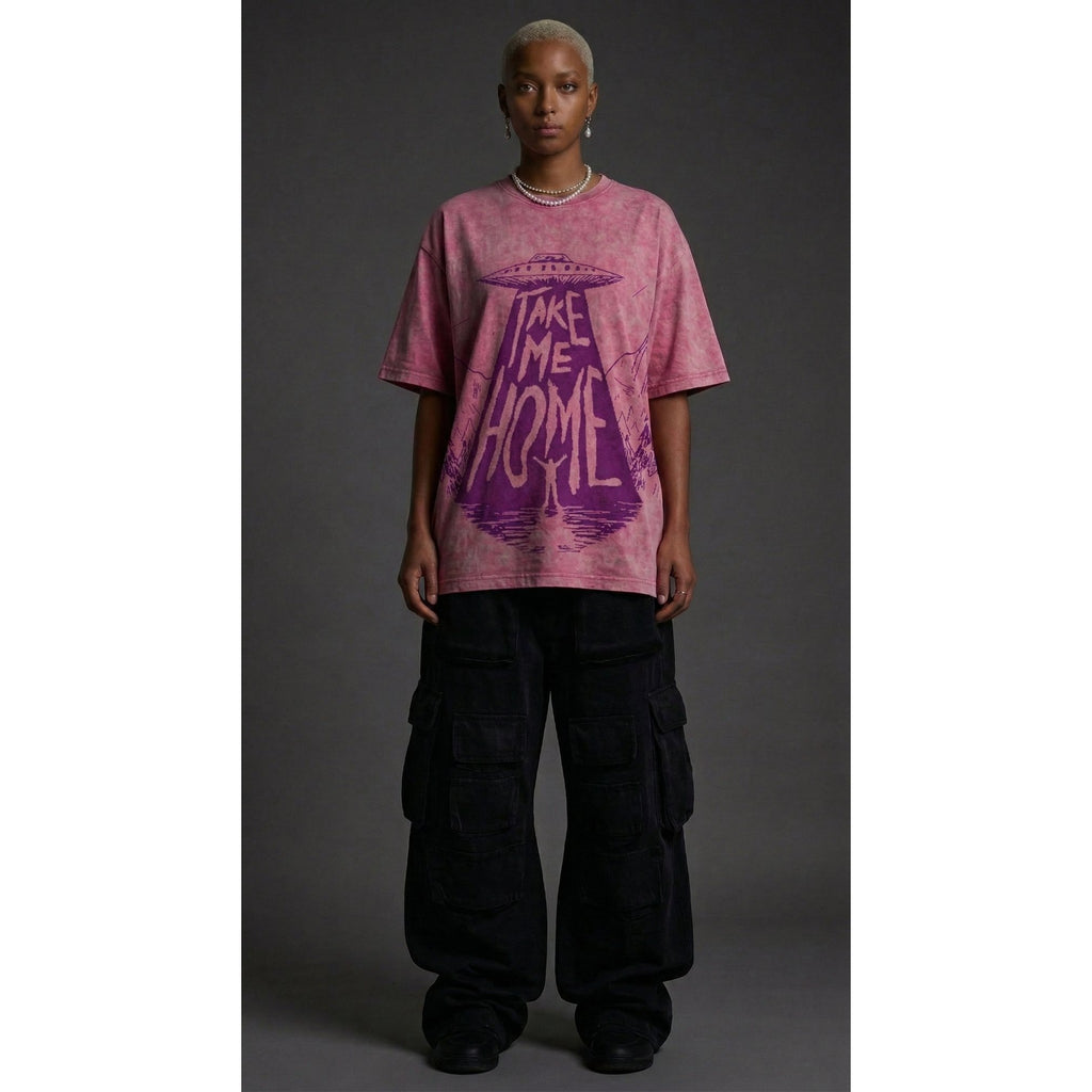 Take Me Home - Washed Oversized T-shirt | NEX Streetwear Egypt | T-Shirts